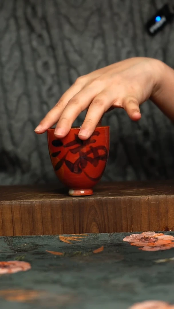 杯釉下彩手工手绘同款陶器