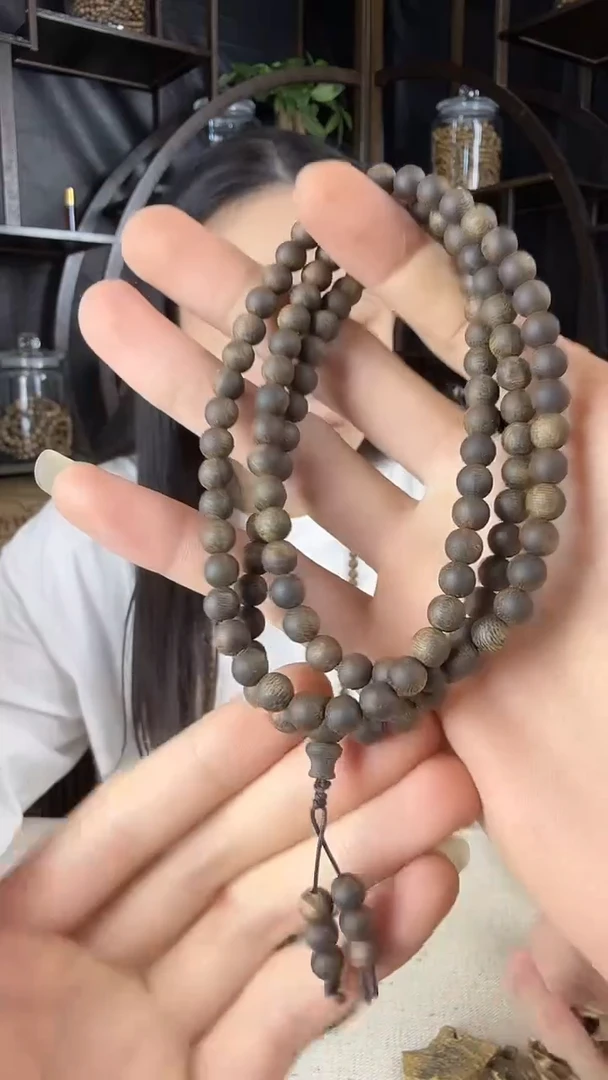 沉香沉香碎屑026奇楠沉香沉水圆珠多圈06多样性发其一