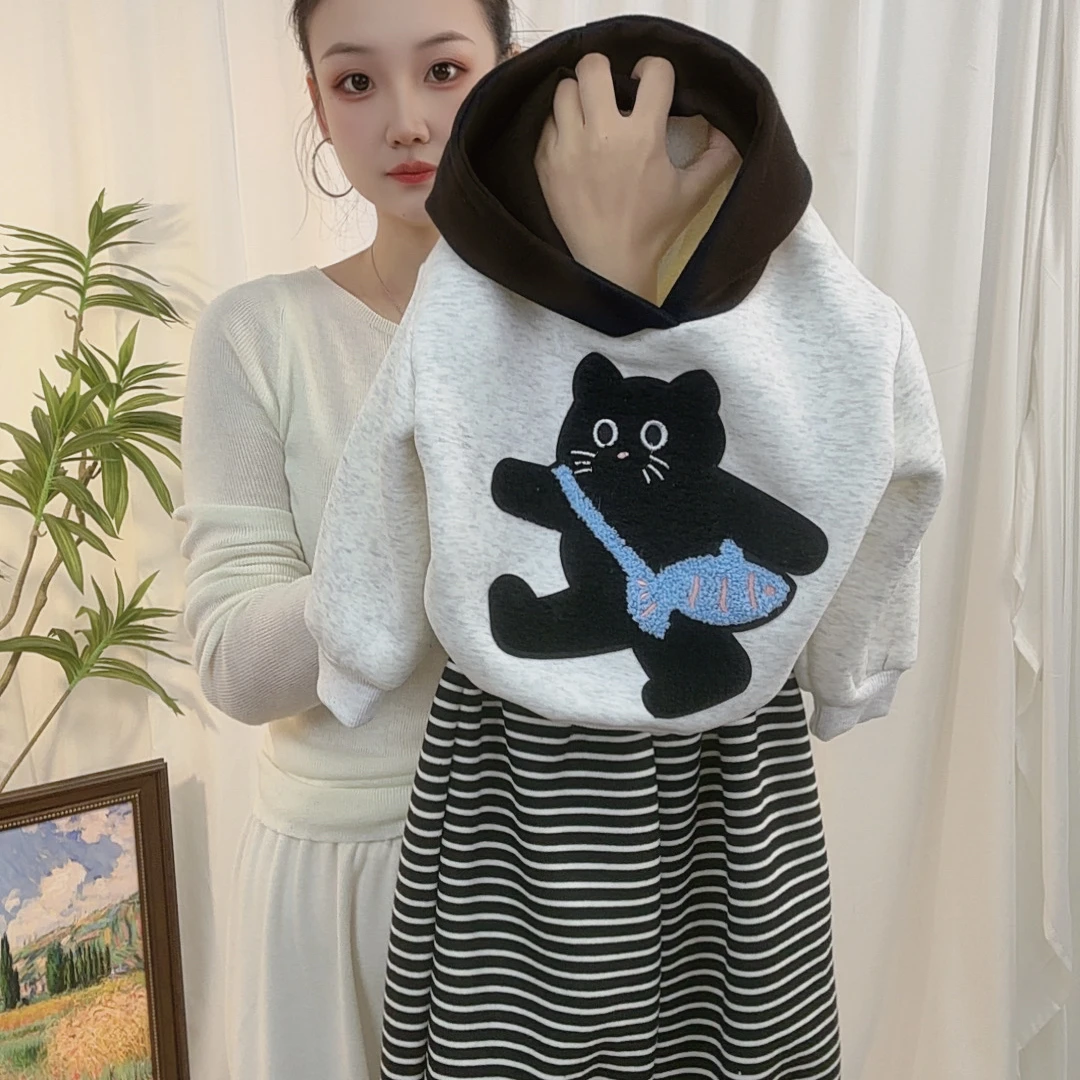 2025秋季卫衣套装新款儿童洋气时尚爆款时髦休闲卡通宽松加绒套装