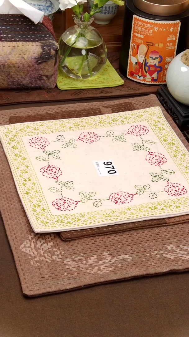 Cici手作刺子绣茶席-970