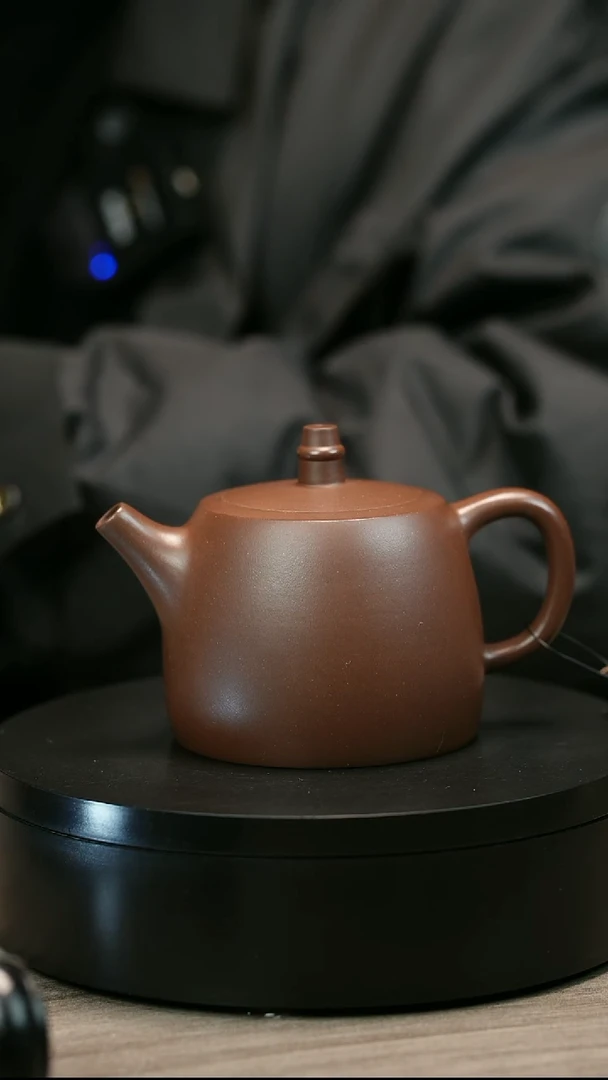 茶壶紫砂子*H2219赵信军底槽青光素汗铎