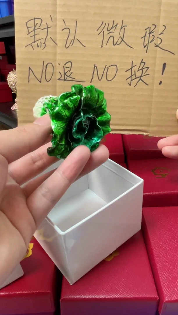 【闪购商品】瓷片年货节福福价格高质珐琅彩合金摆件首饰盒