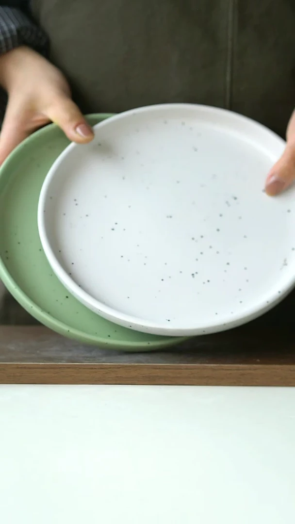 【闪购商品】陶瓷微瑕北欧ins风圆盘两只装@4-2@