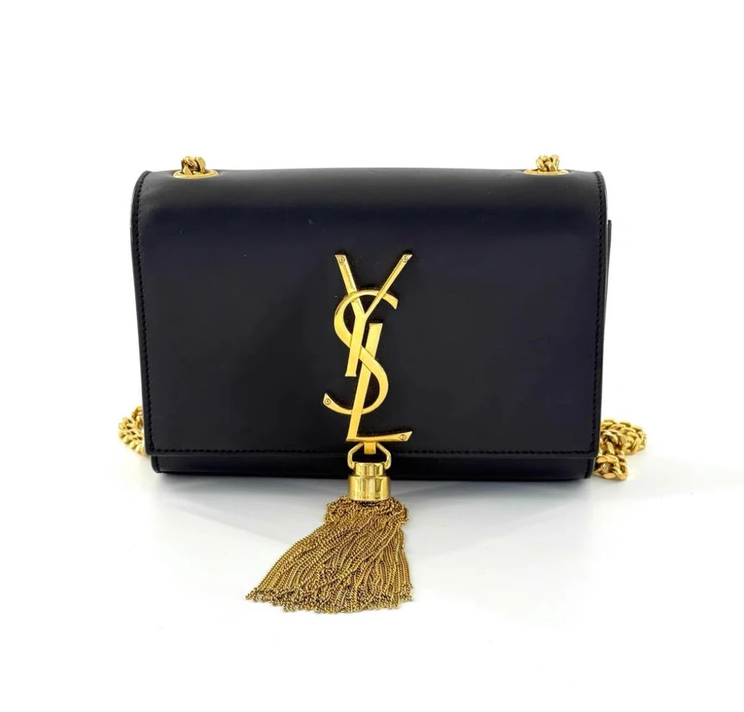 99新 YSL/圣罗兰 圣罗兰黑金流苏Kate小号