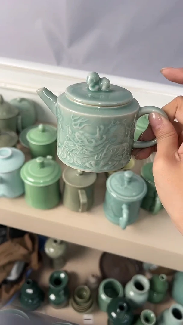 龙泉云间青瓷小米茶器
