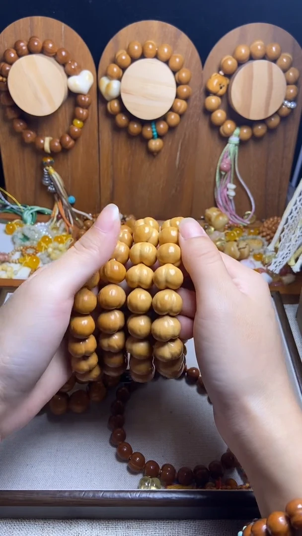 手串猴头核桃山**川全品聚宝盆猫爪黄跑环悟道猫吊坠手串