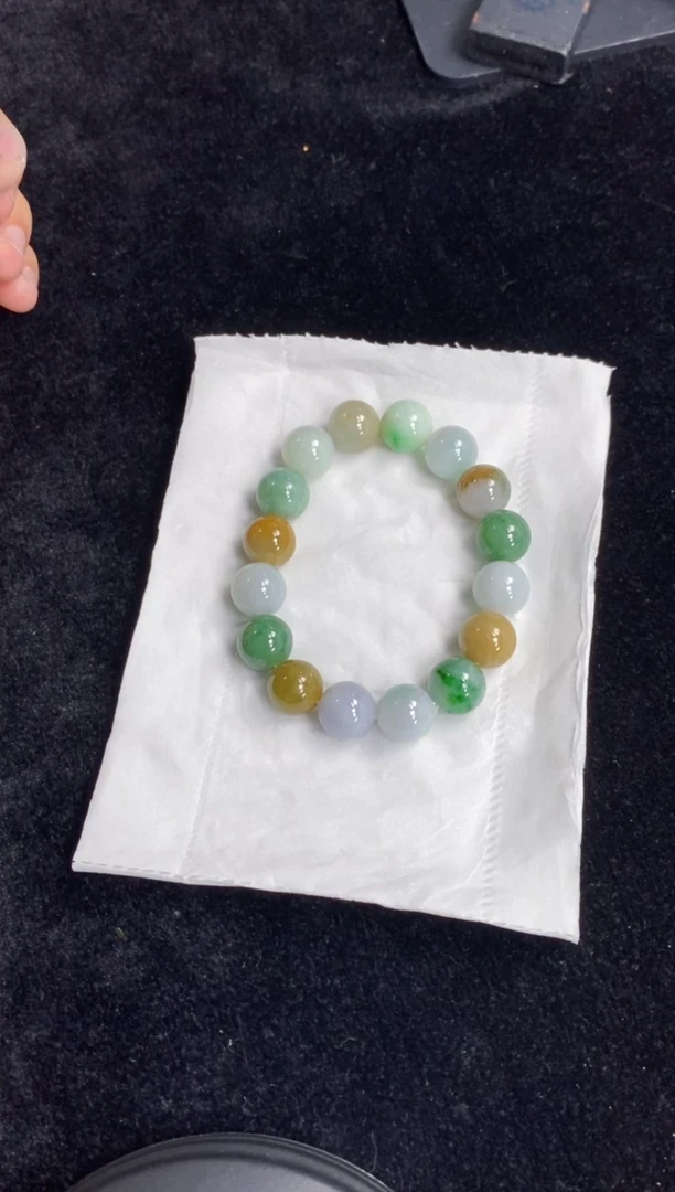 未镶嵌手串翡翠86号链接天然缅甸翡翠A货一物一证