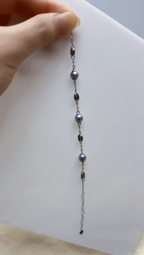 银S925镶嵌海水珍珠DA手链@@ys312