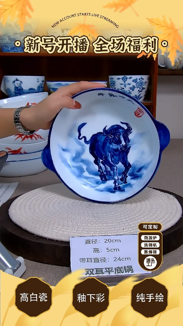 碗景德镇手绘釉下彩陶瓷-陶源匠心