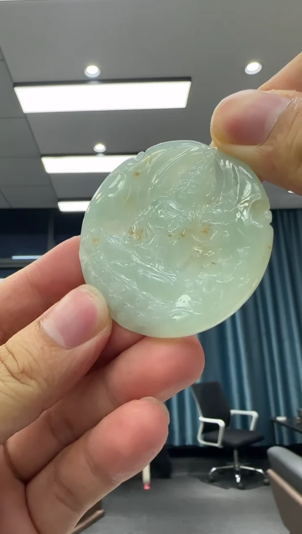 颈饰未镶嵌翡翠天然翡翠A货孤品一件