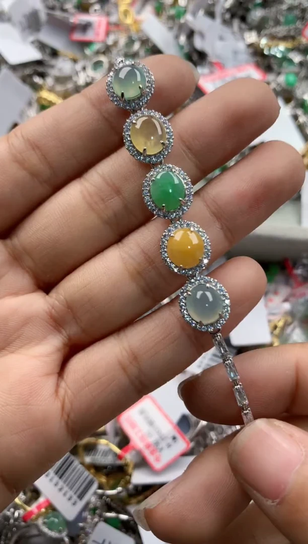 银S925镶嵌戒指翡翠888               4