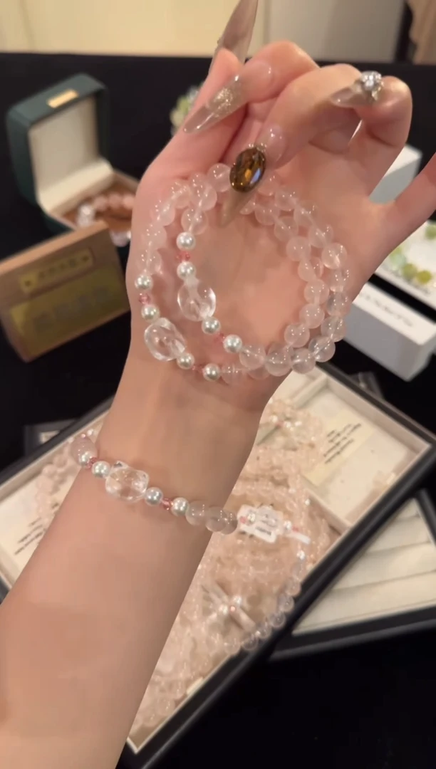 水晶手链合金粉水晶kittyx2012