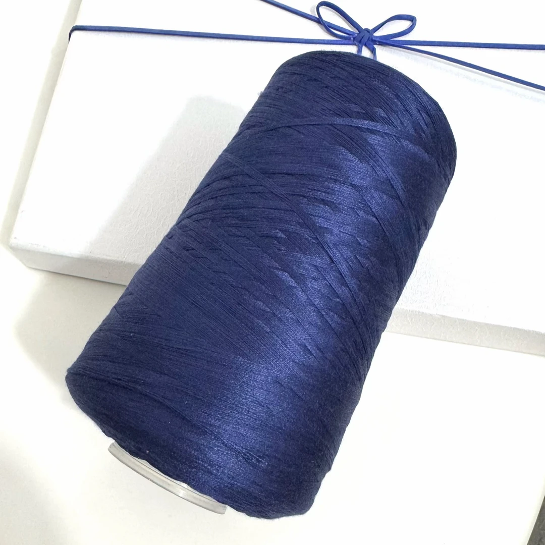 珍珠蓝绵柔蕾丝手工编织勾针线diy毛线春夏高档毛线棒针钩针毛线