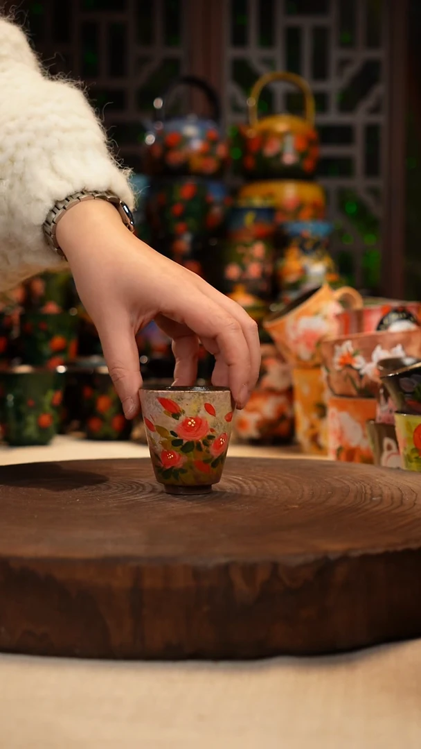 油画 手绘 釉 下彩