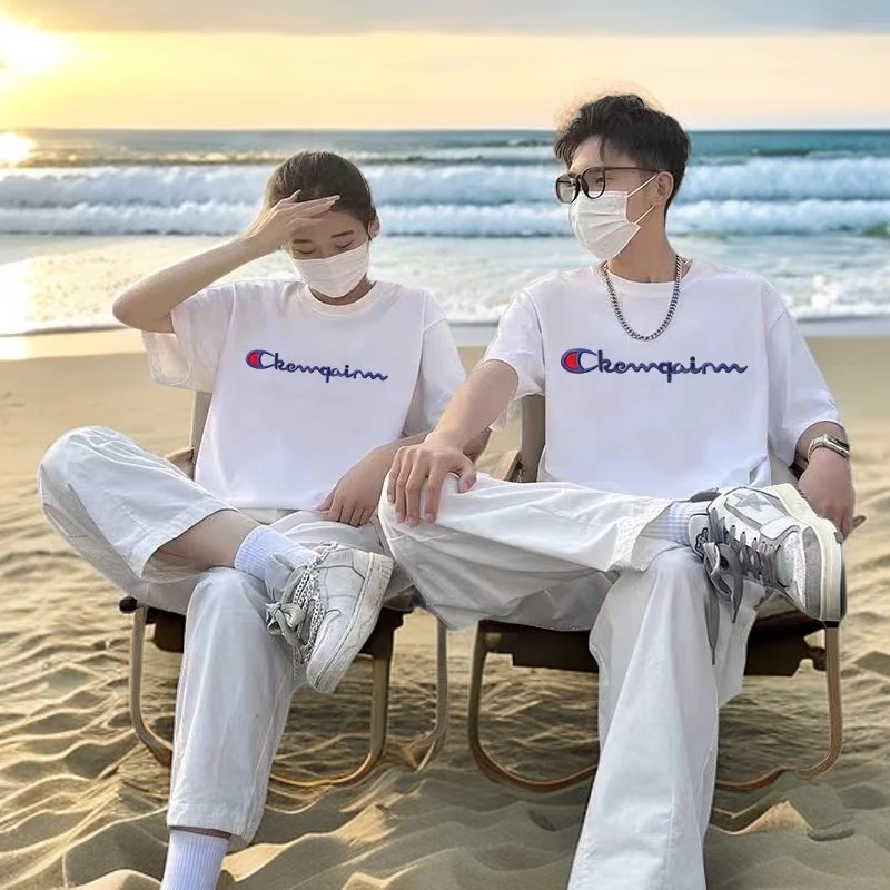 【专柜发货】男女同款圆领潮牌T恤短袖宽松百搭港风潮流韩版休闲情