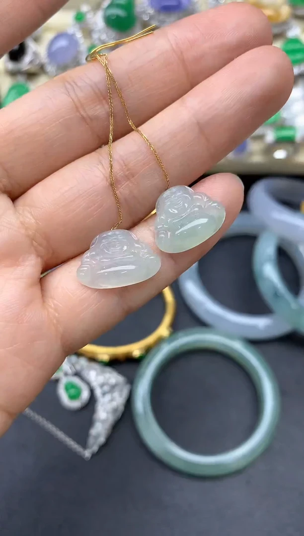 【闪购商品】翡翠耳饰18K金镶嵌71-中国好珍宝