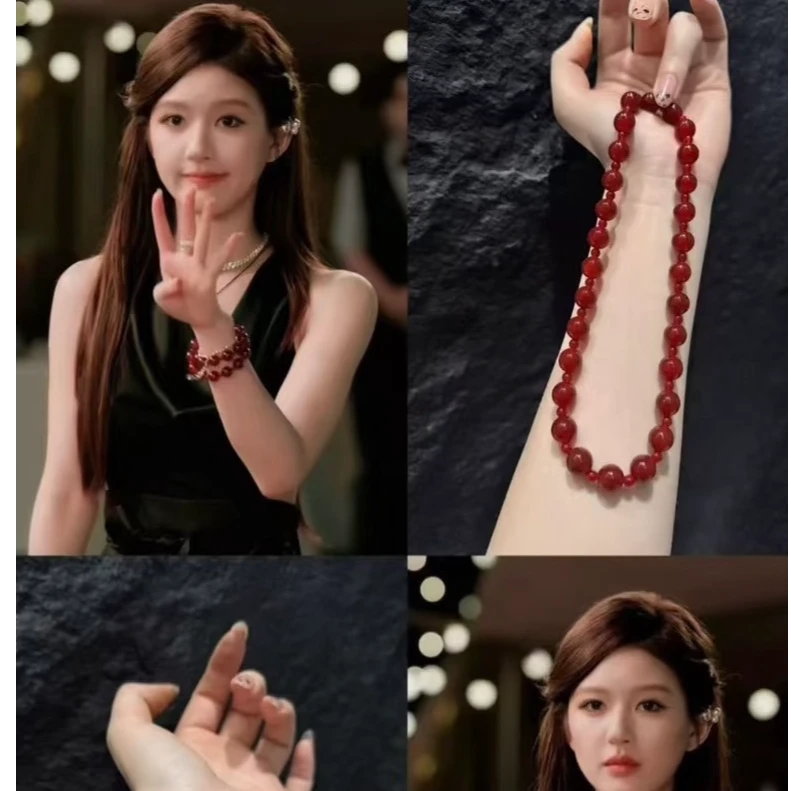 铜合金手链 露丝同款纸鸳双圈8mm珠珠轻奢级手链 SL-360