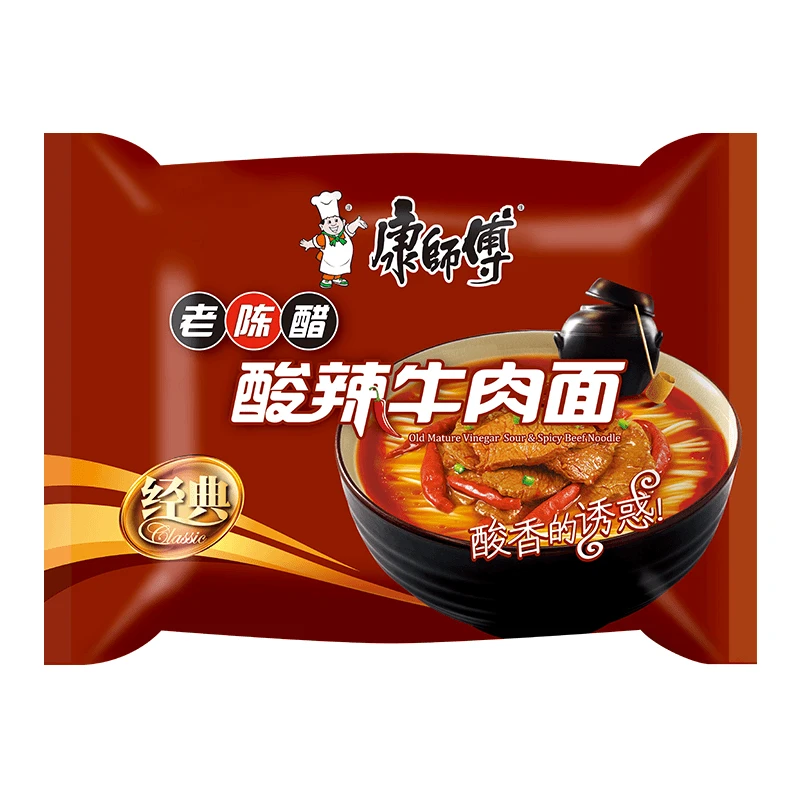 康师傅老陈醋酸辣牛肉面111g*1袋（经典装方便面泡面）方便食品