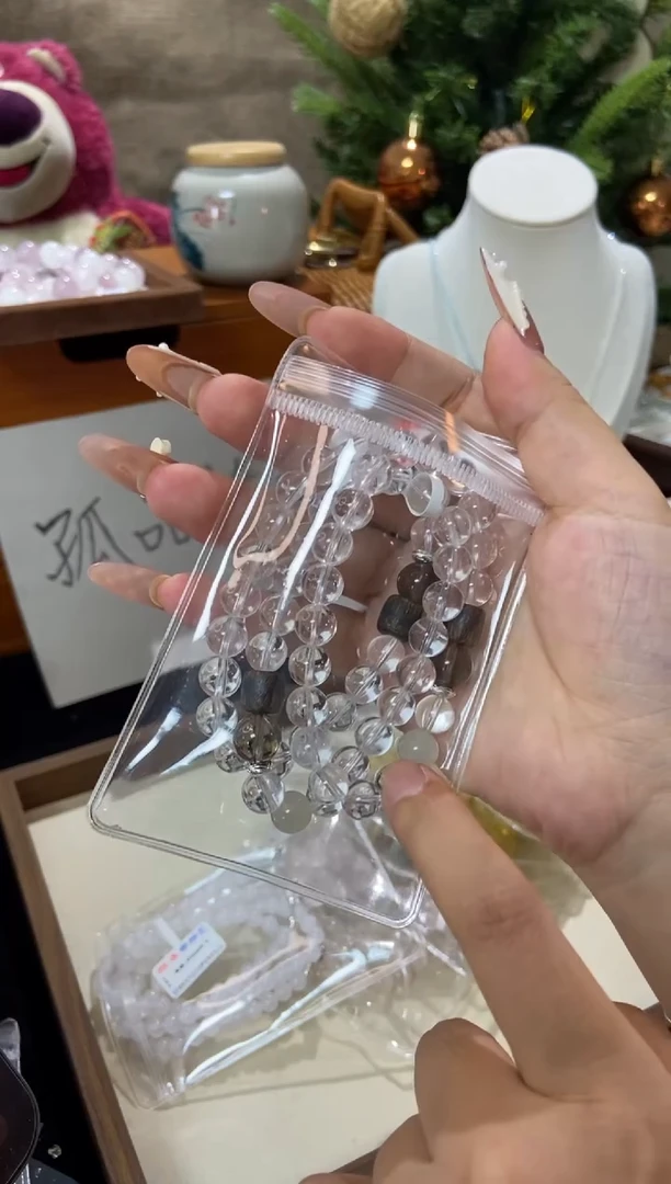 水晶手串未镶嵌孤品捡漏均匀瑕疵介意勿拍