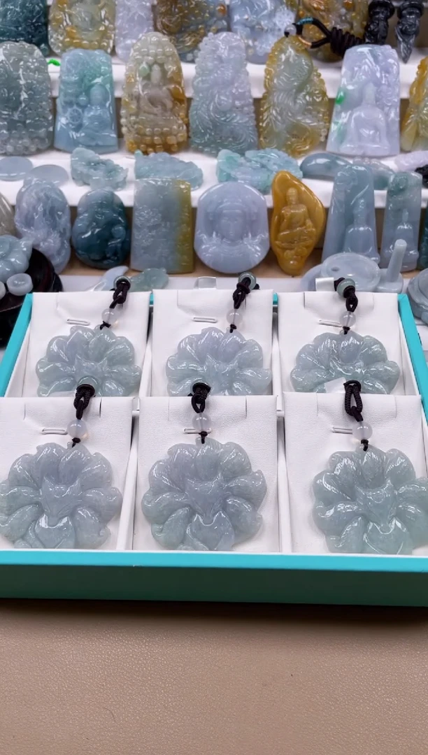 【闪购商品】翡翠颈饰未镶嵌天然缅甸A货翡翠多样性发一九尾狐103