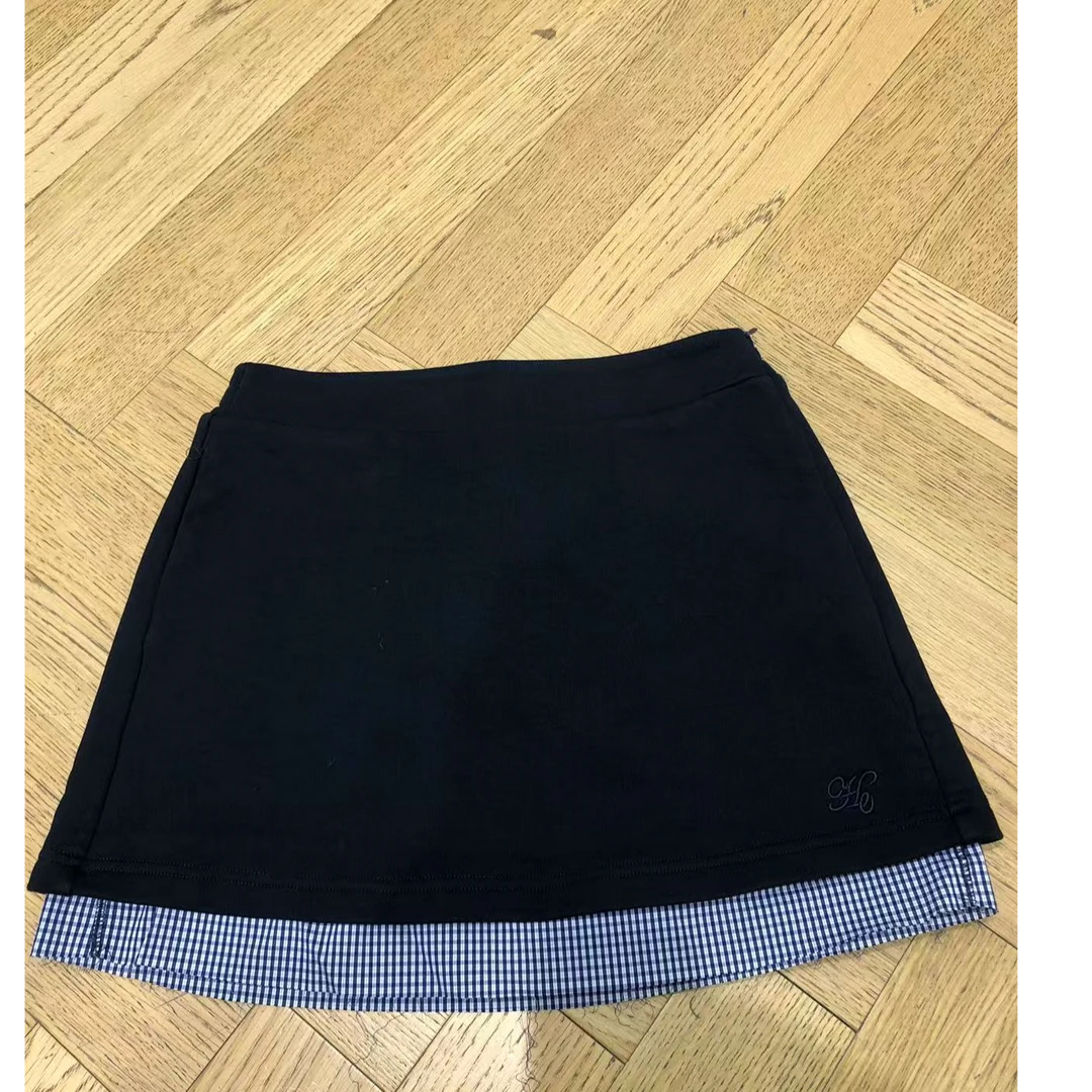 【no退no换 谨慎下单】格子拼接半身裙 241631