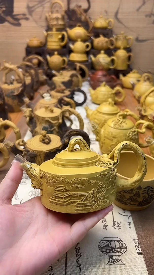 茶壶紫砂展****》山水人家德钟壶