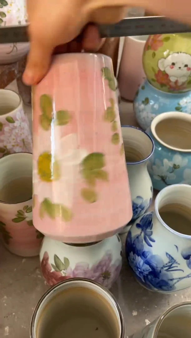 瓶陶景德镇手绘花瓶