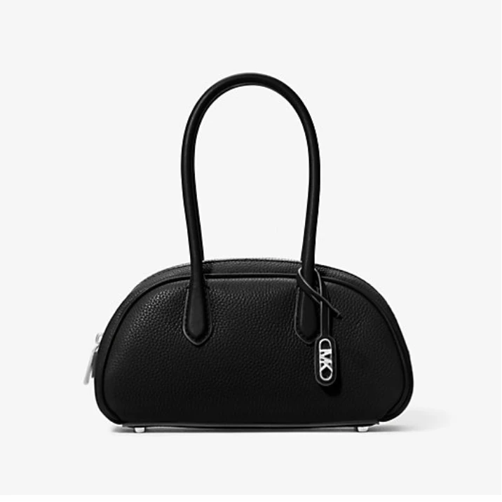 MICHAEL KORS/迈克高仕Lulu 银色五金荔枝纹黑色小号手提包