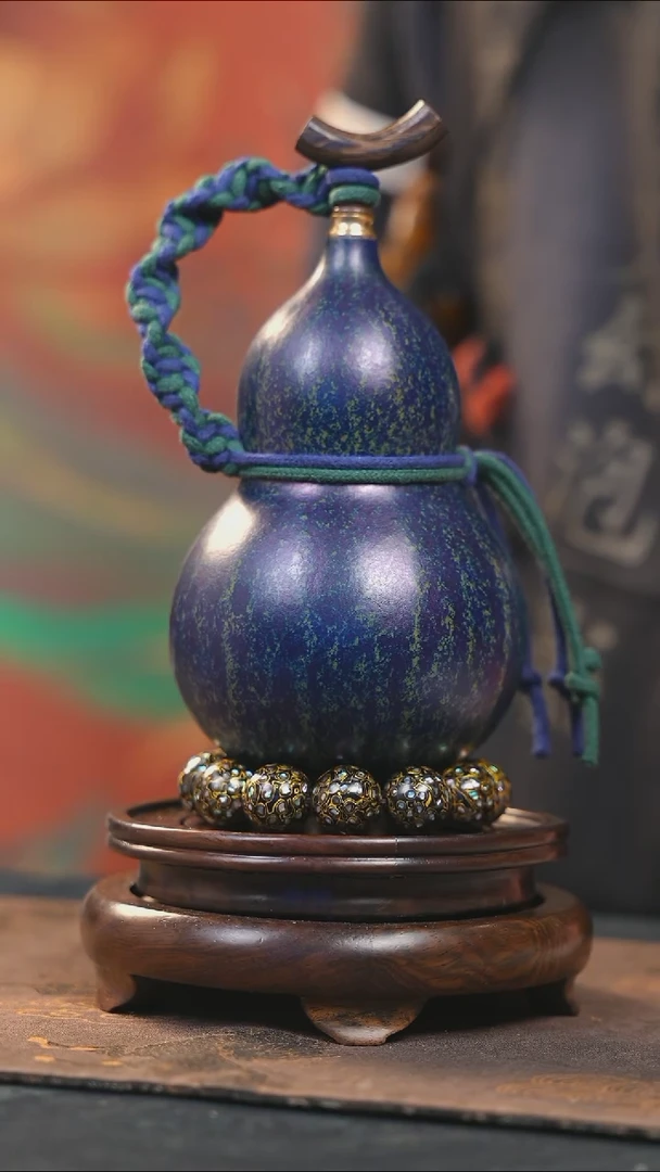 【闪购商品】YQ190大漆酒葫芦不包手串及旋转底座