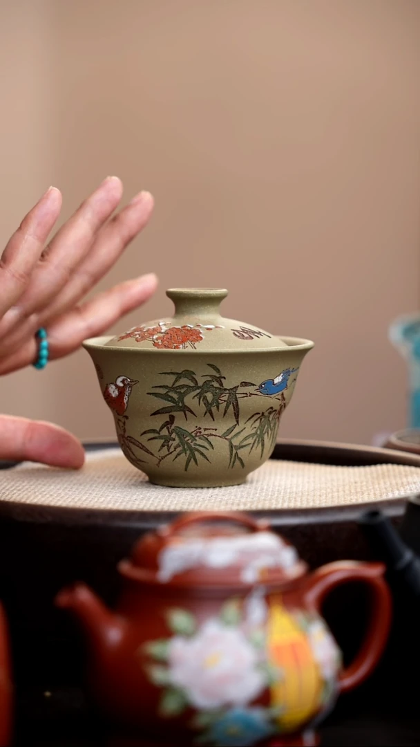 茶壶紫砂盖碗一只/001