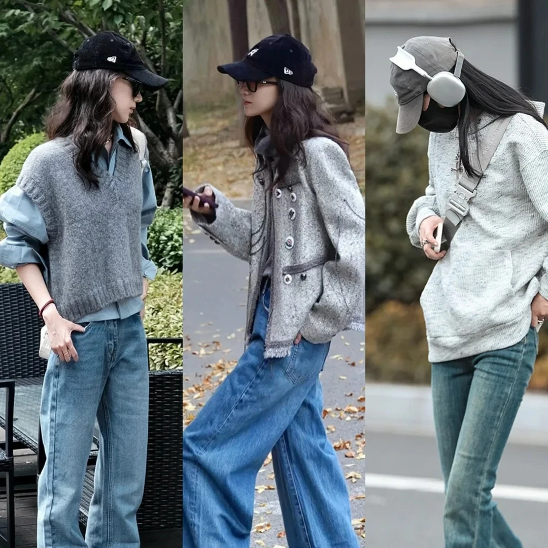 针织毛针织衫抹茶条纹针织上衣秋季宽松