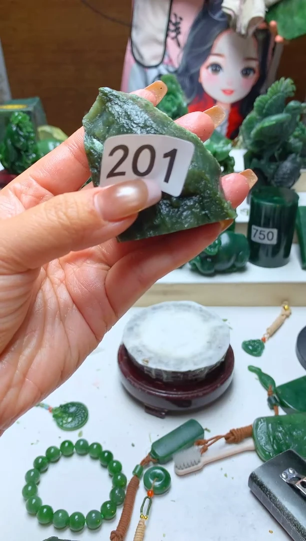 未镶嵌和田玉摆件细**民2