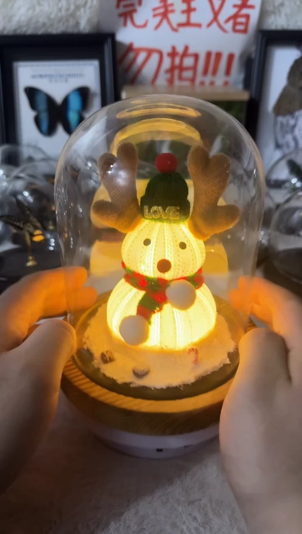 玻璃圣诞节海胆夜灯