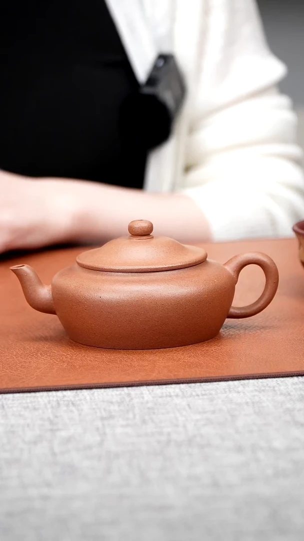 茶壶紫砂旭帽 黄降坡 200cc