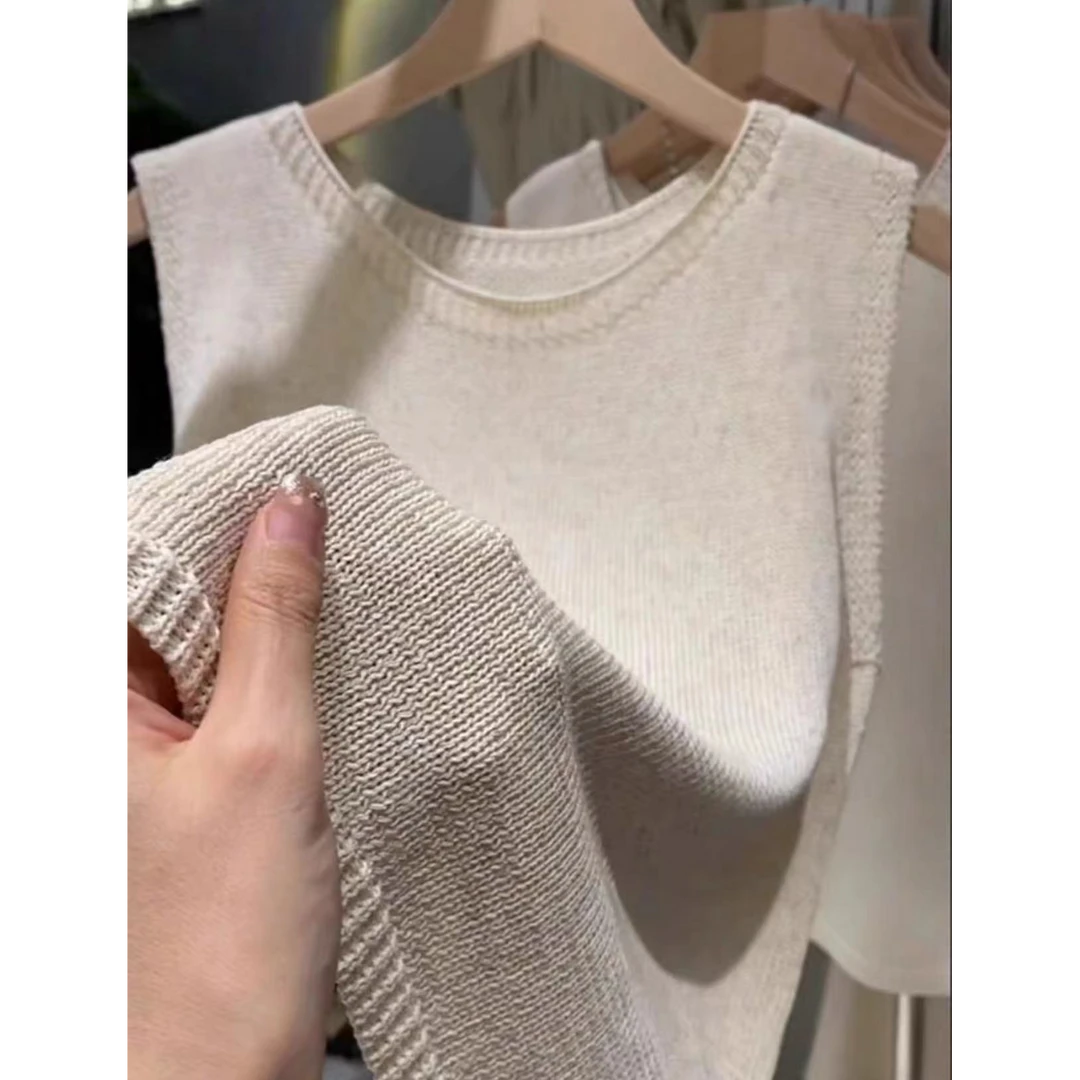 福利--选择编码--亚麻针织背心无袖吊带上衣亲肤遮副乳吊带