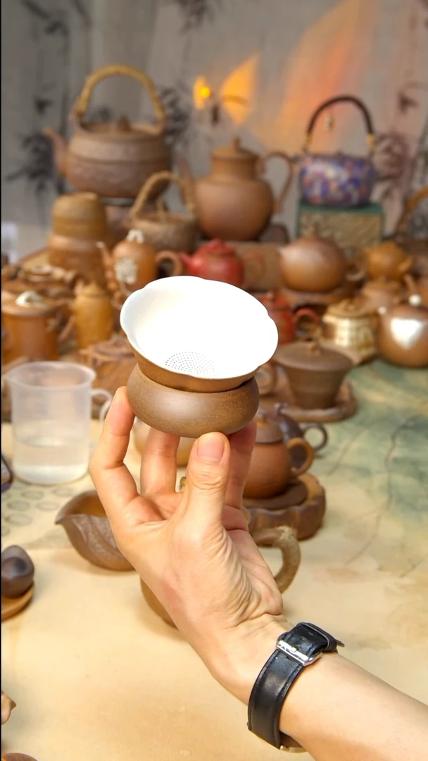 陶瓷描银茶漏123123