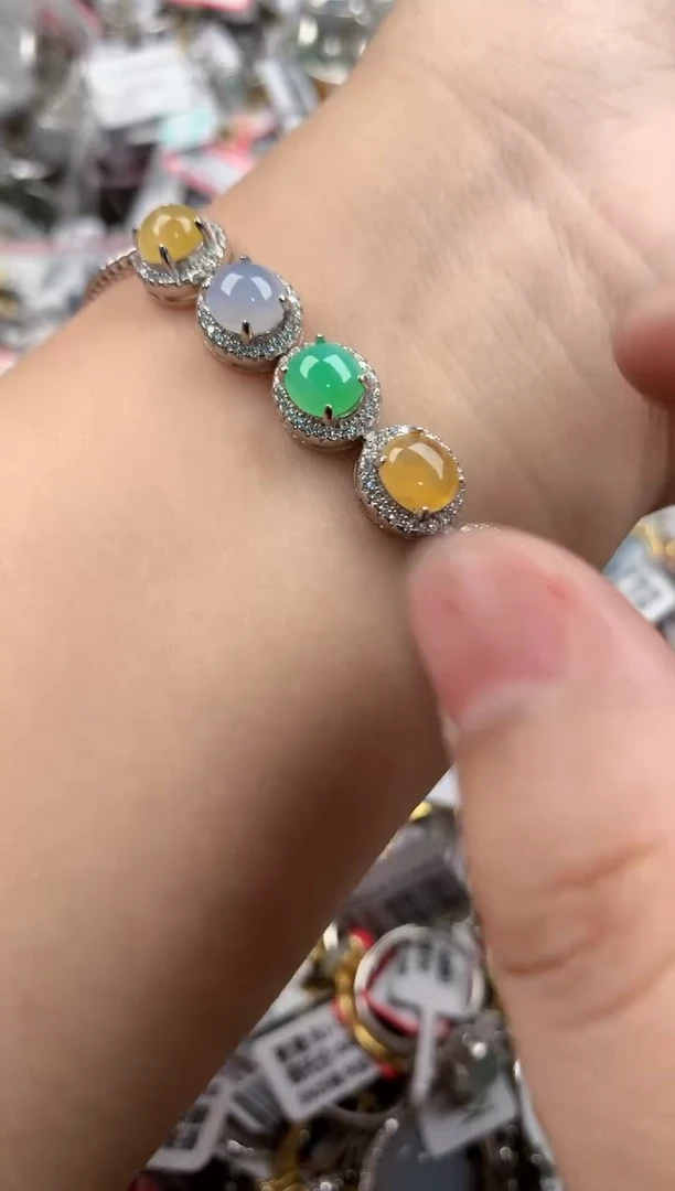 银S925镶嵌戒指翡翠999            10