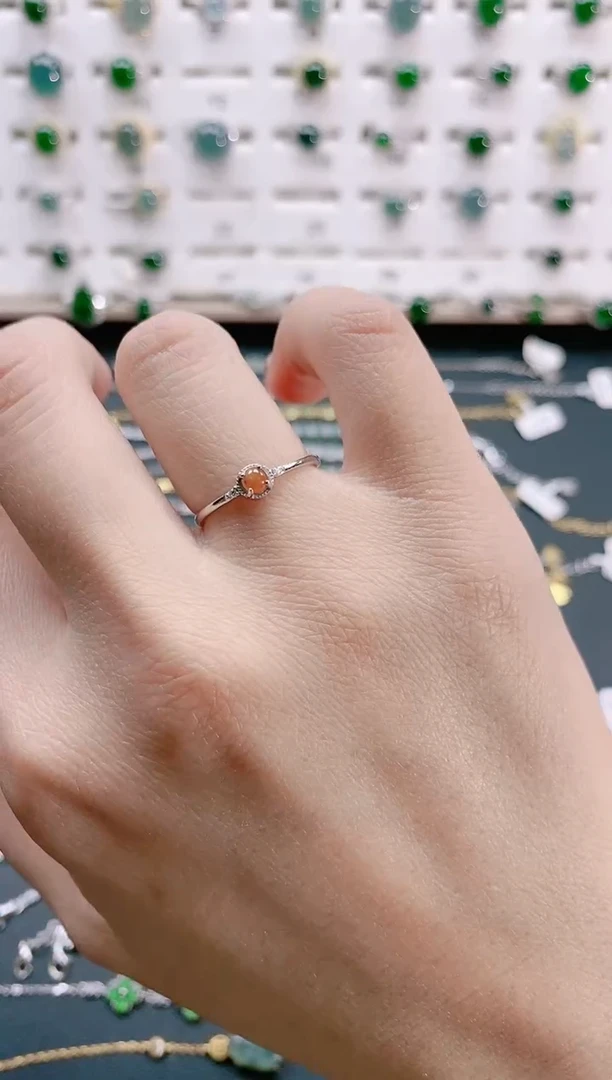 【闪购商品】翡翠戒指银S925镶嵌天然翡翠