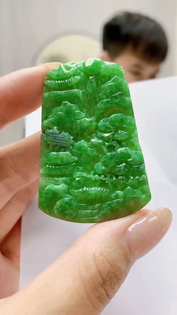 未镶嵌定制翡翠4868MM-毛货挂件29