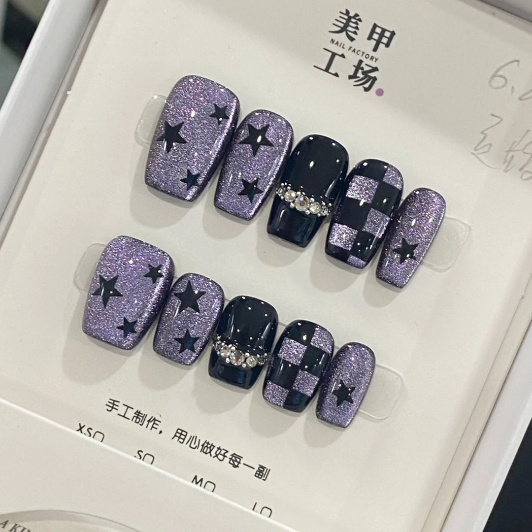 现货秒发【天蝎座】-纯手工穿戴甲高级感（送高级美甲工具包）甲片