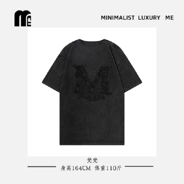 ME纯棉短袖25新款美式高街重工T恤L-8103