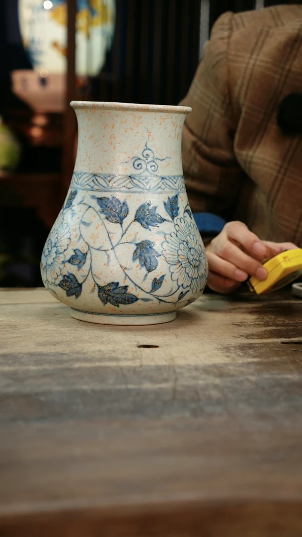 【闪购商品】瓷片景德镇纯手工釉下彩精品花瓶