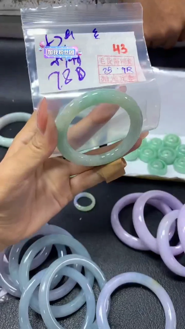 未镶嵌定制翡翠小**晓43毛货需精细抛光定制+多样性发1+780