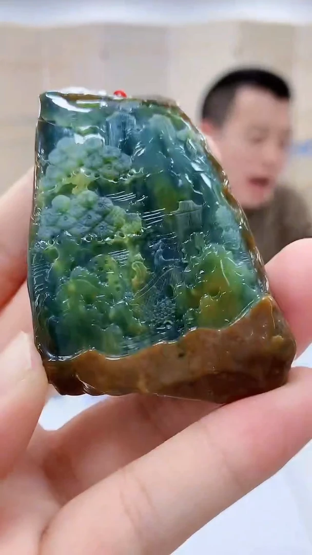 【闪购商品】定制翡翠未镶嵌4812bb-毛货挂件56