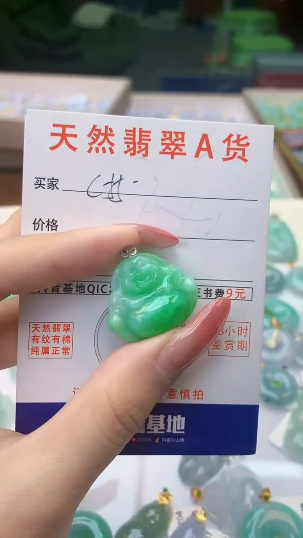 颈饰未镶嵌翡翠天然A货翡翠挂件