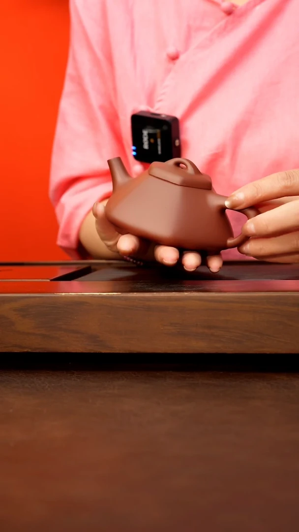 茶壶紫砂紫泥六方子冶石瓢180cc