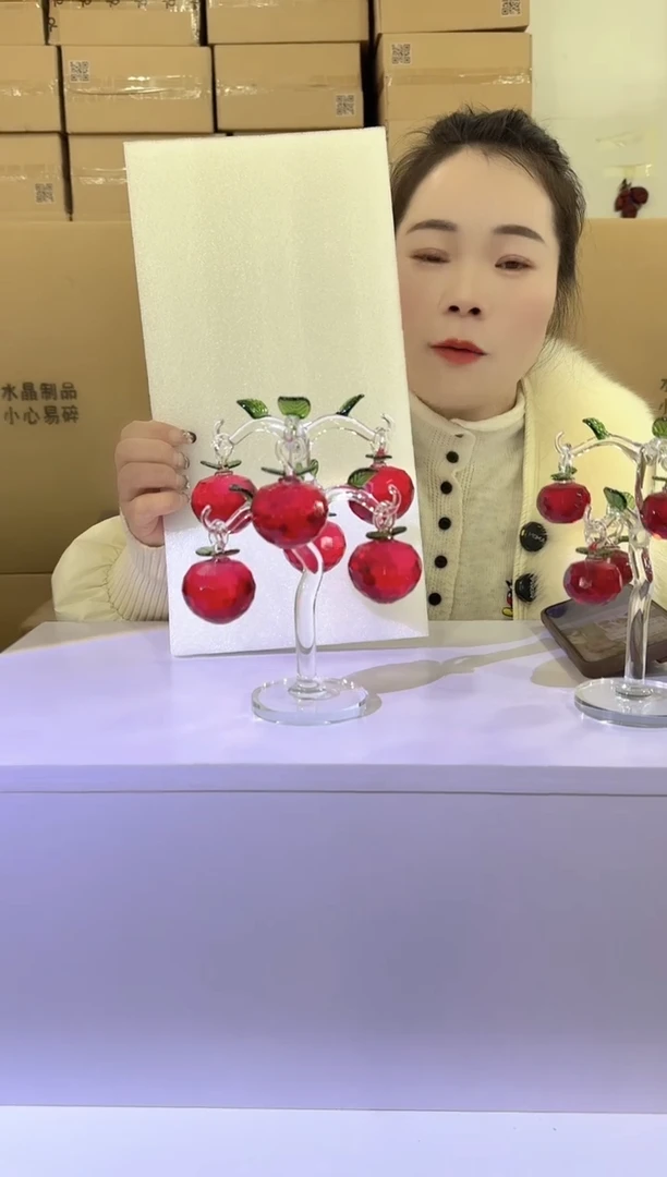 【闪购商品】无铅玻璃迪喜花器-c-早 6挂苹果