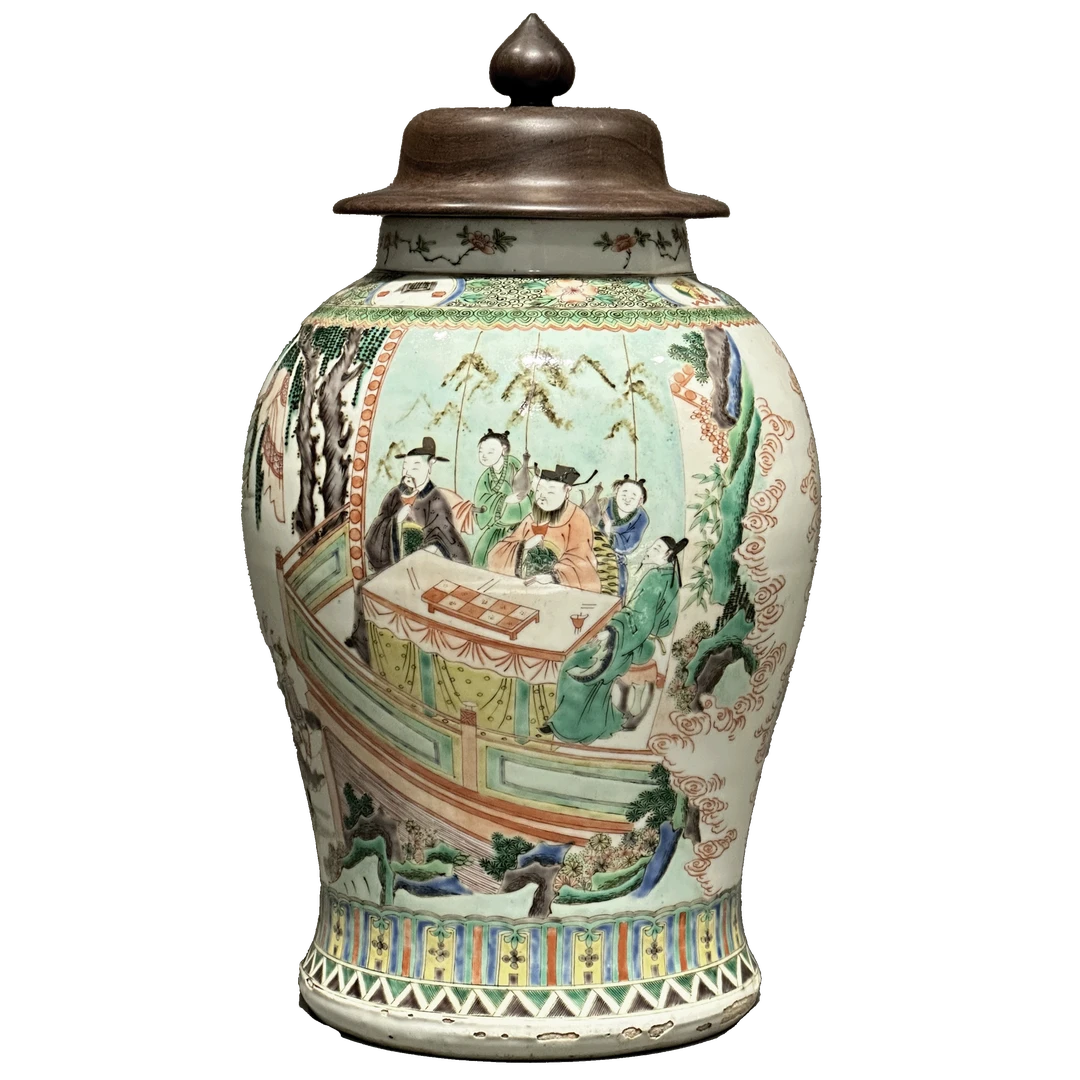25321186y五彩人物故事纹将军罐