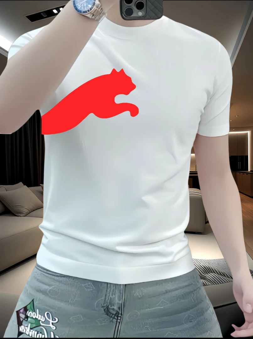 25年夏季新款潮流简约设计感短袖T恤男士潮牌轻奢高级感痞帅体恤
