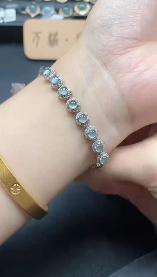 翡翠戒指银S925镶嵌51511